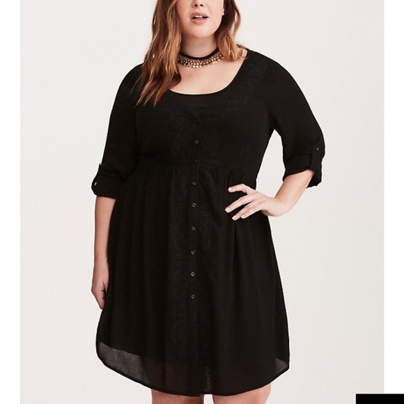 Torrid Button-Up Shirt Dress (NO LINING) - Picture 2 of 7